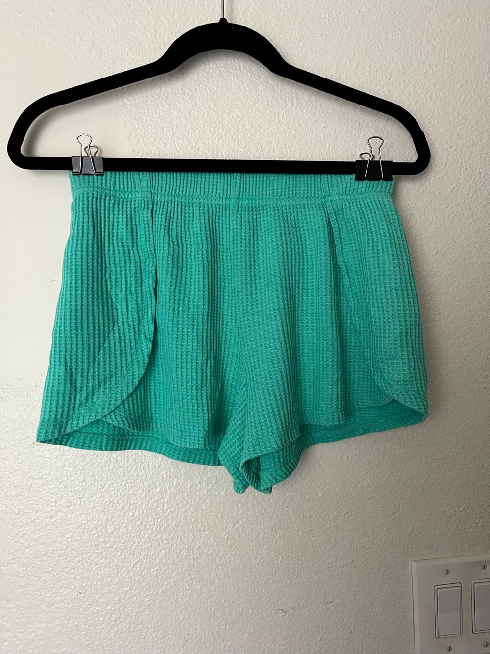 SO Turquoise Athletic Waffle-Knit Shorts